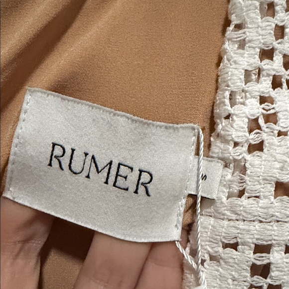 NWT Rumer Sahara crochet White Lace Cutout Mini Dress size small - Picture 4 of 4